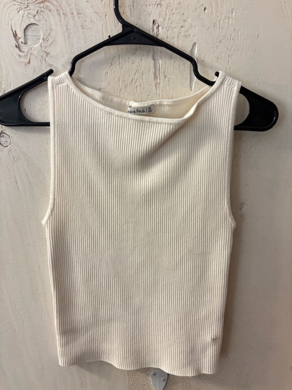 Abercrombie & Fitch Ivory Ribbed Tank